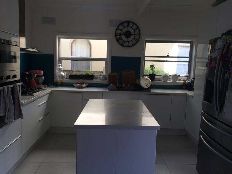 Full working kitchen with soda stream fridge