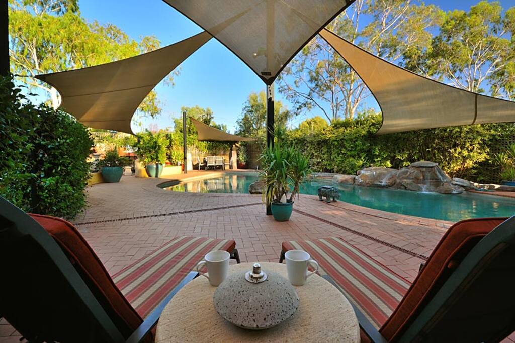 Walk out of your apartment and into the pool side.