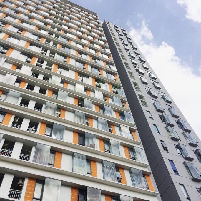 The apartment is on 18th floor of a modern building