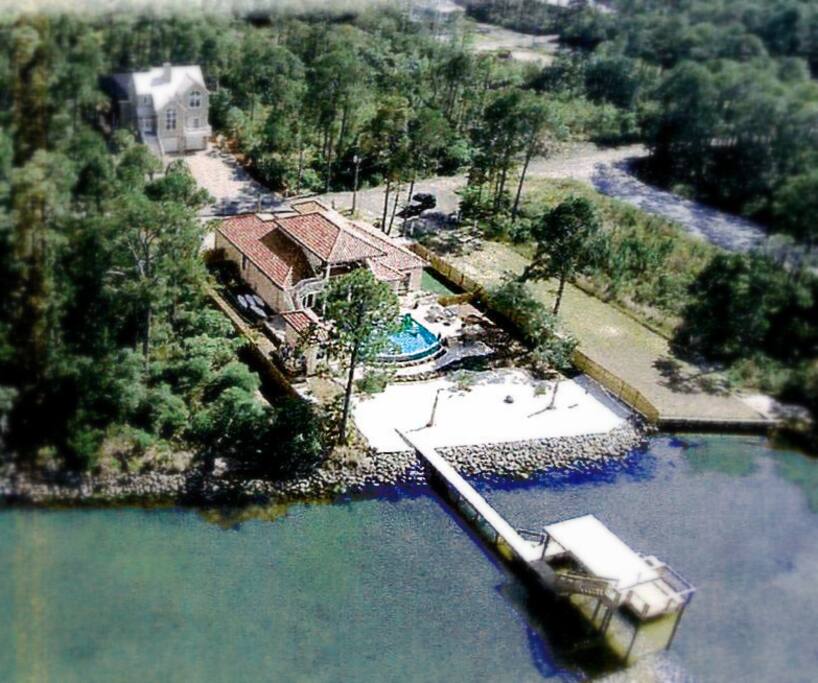 Aerial Photo of our house and lot.