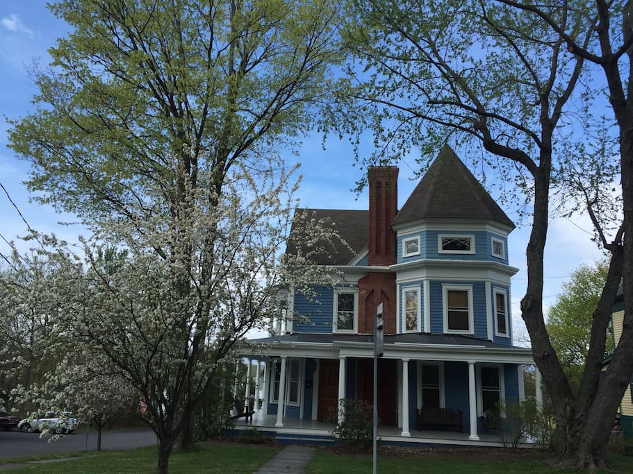 Front of house in Spring
