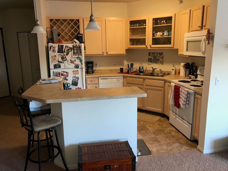 Kitchen with an island