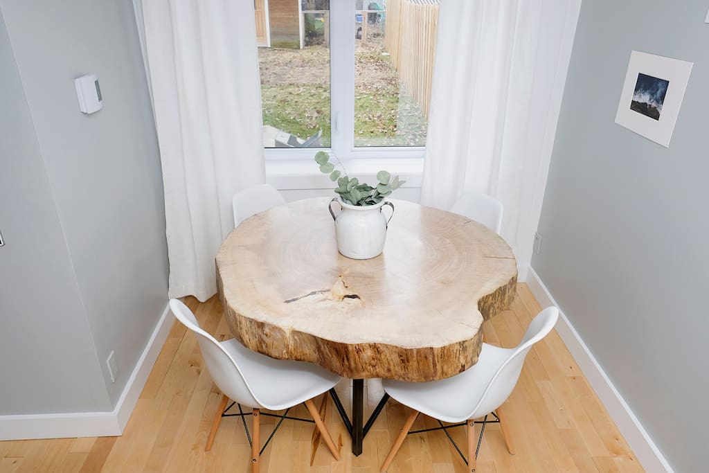 Custom-made 100yr old wooden table
