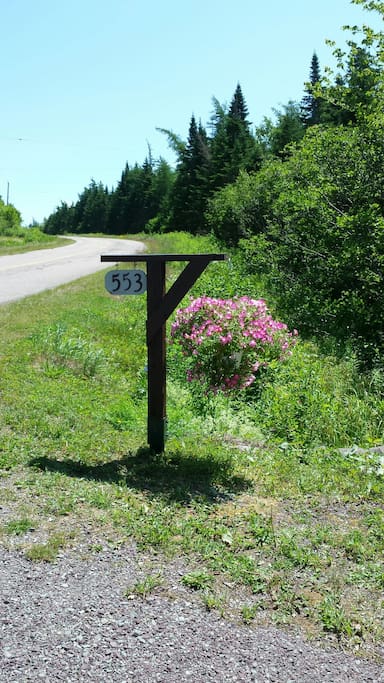 The end of the driveway.