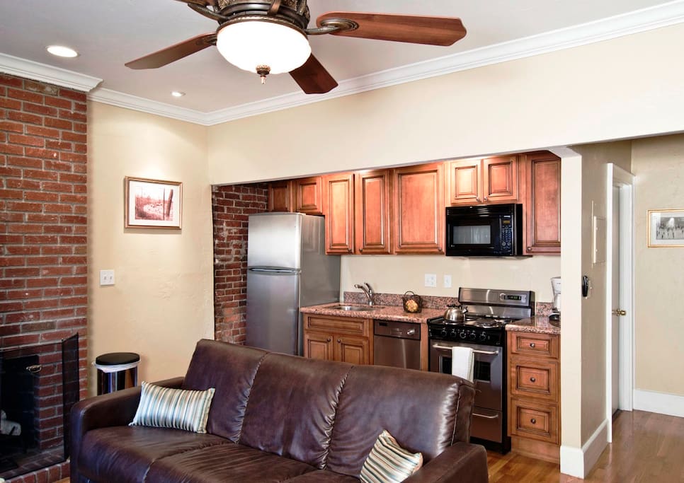 Living Area and Kitchen