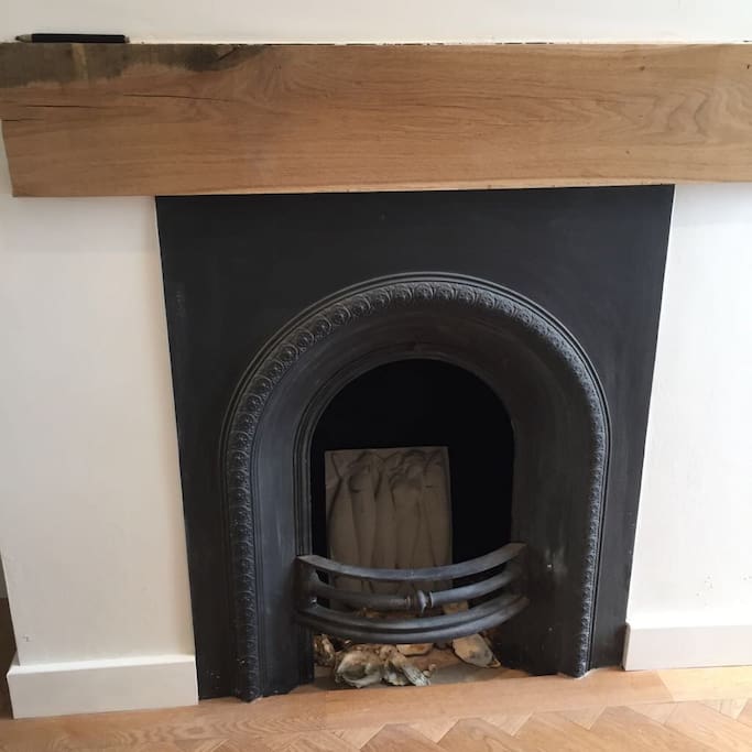 Living room fireplace