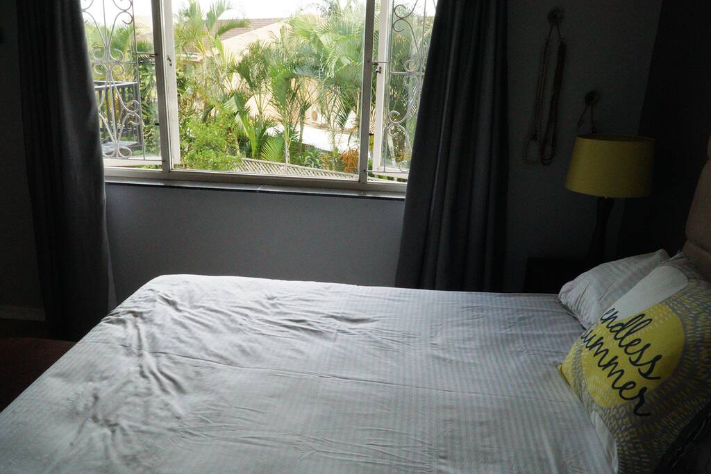 You can just see the sea from the bedroom window