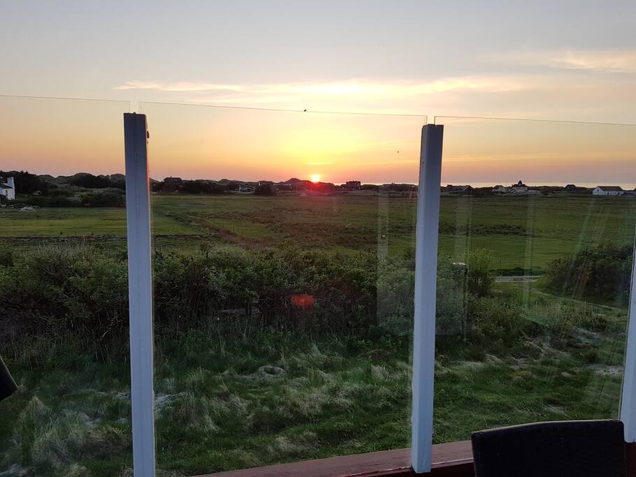 Solnedgang fra terassen