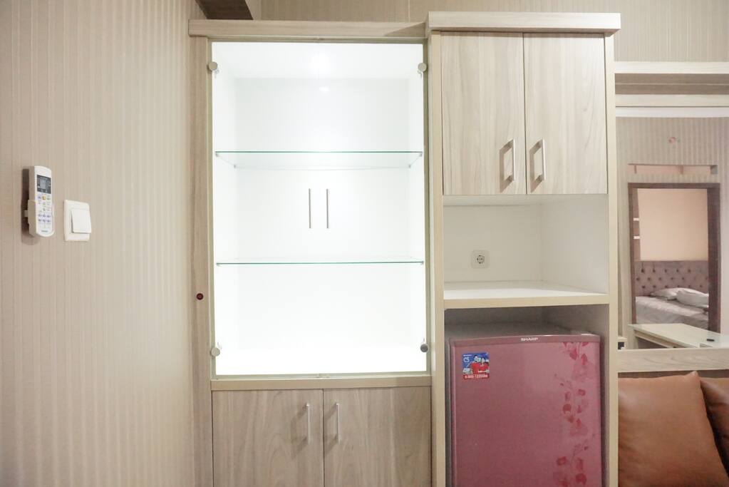 Shoes&Display Cabinet and Refigerator.