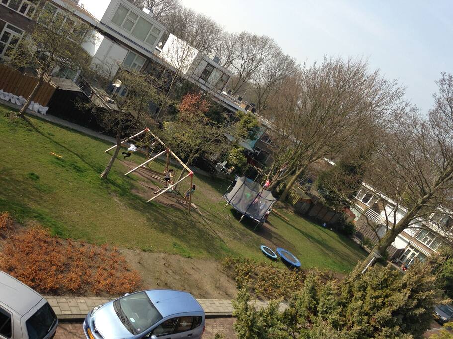 Playing ground in front of our house.