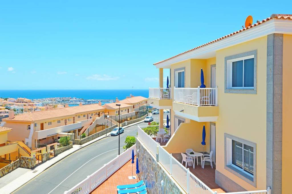 Port and sea views from terrace