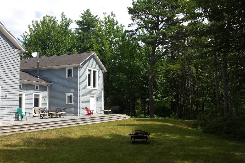 Backyard. Door shown goes into master bedroom. There are also entrances in the dining room and kitchen.