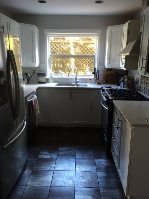 Fully stocked kitchen with great light
