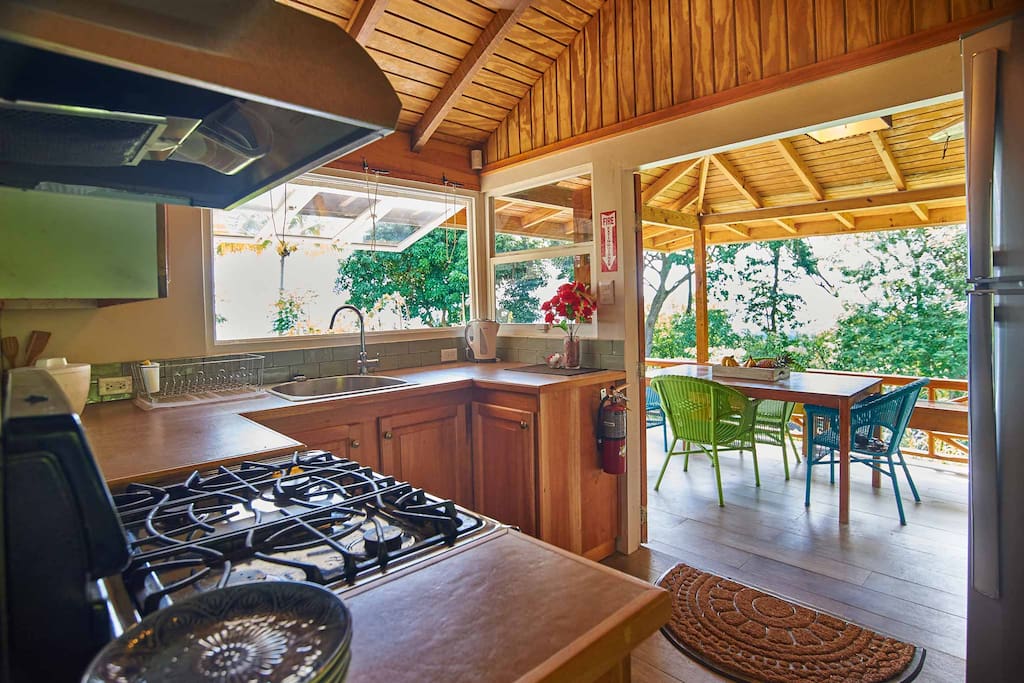 The cottage comes with a private fully-functioning kitchenette.