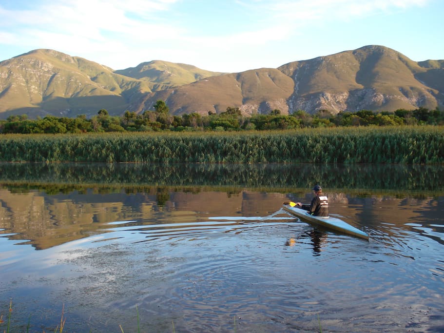 Paddling on the river