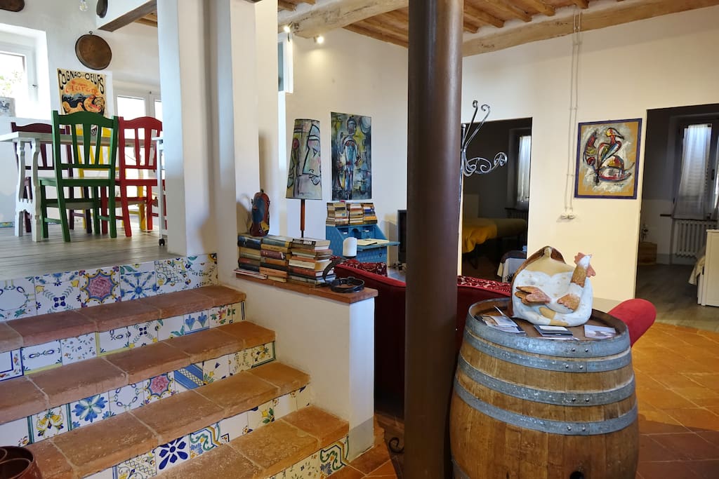 Ceramics on stairs