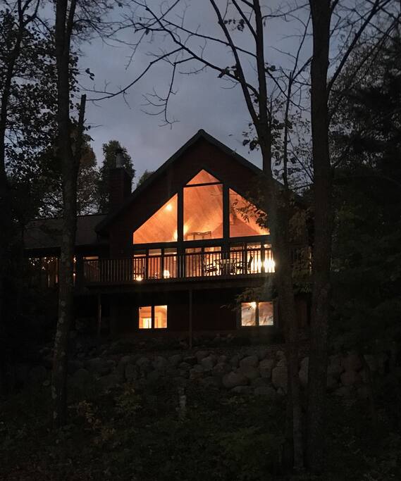 Cabin at dusk