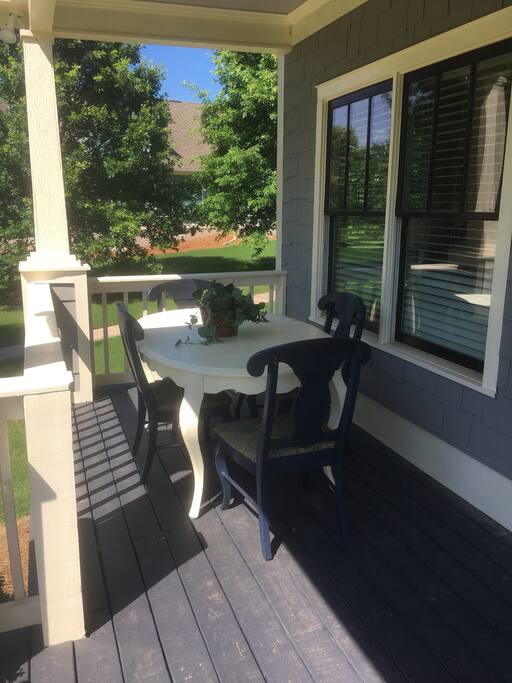 Enjoy your morning coffee from the front porch