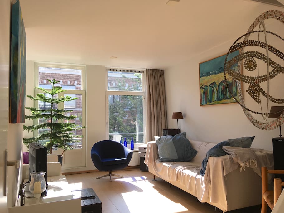 Comfortable & light living room.