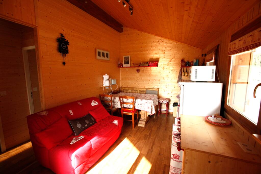Salon/salle à manger/cuisine