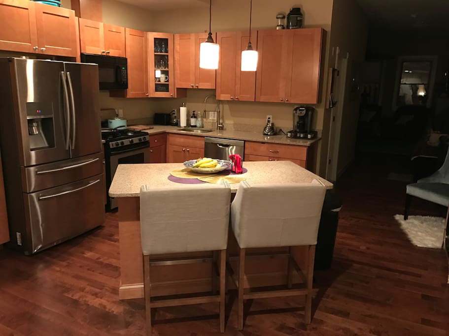 Seating for two at the island