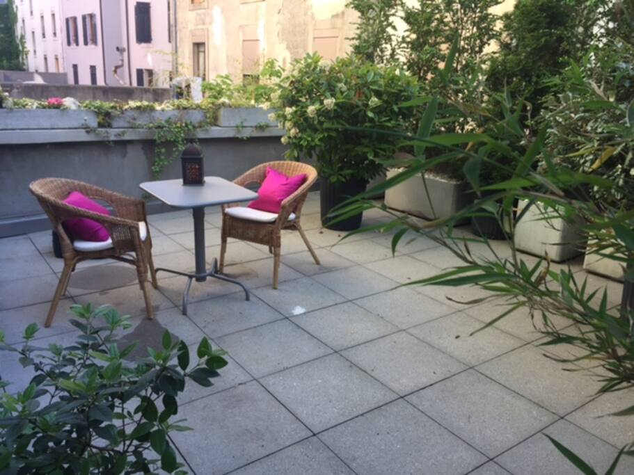 Terrasse accessible depuis la chambre
