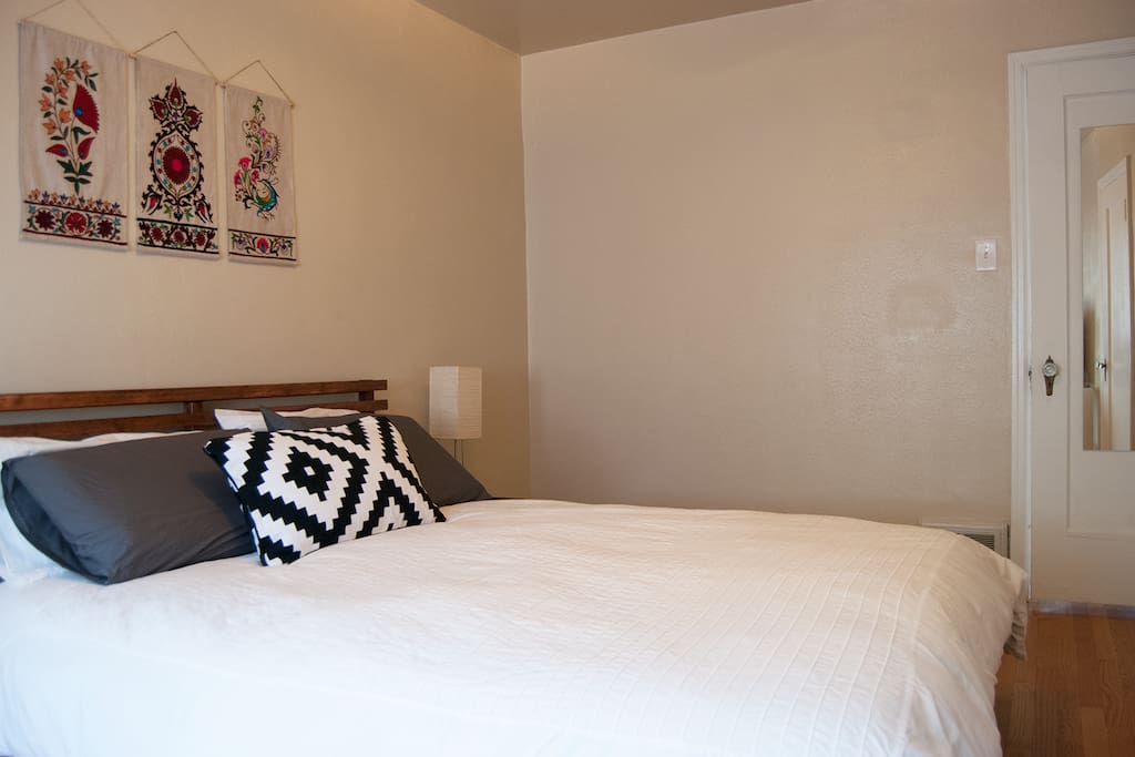Memory foam pillows are offered for your comfort.