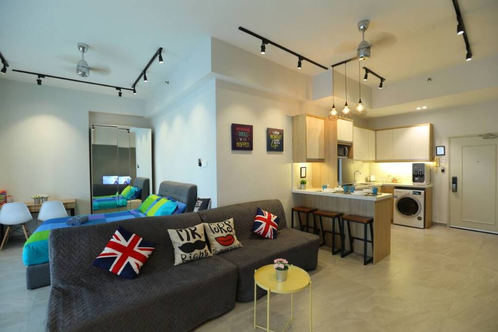 Kitchen and island dining room