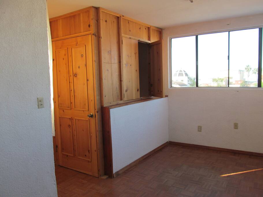 Studio door.
