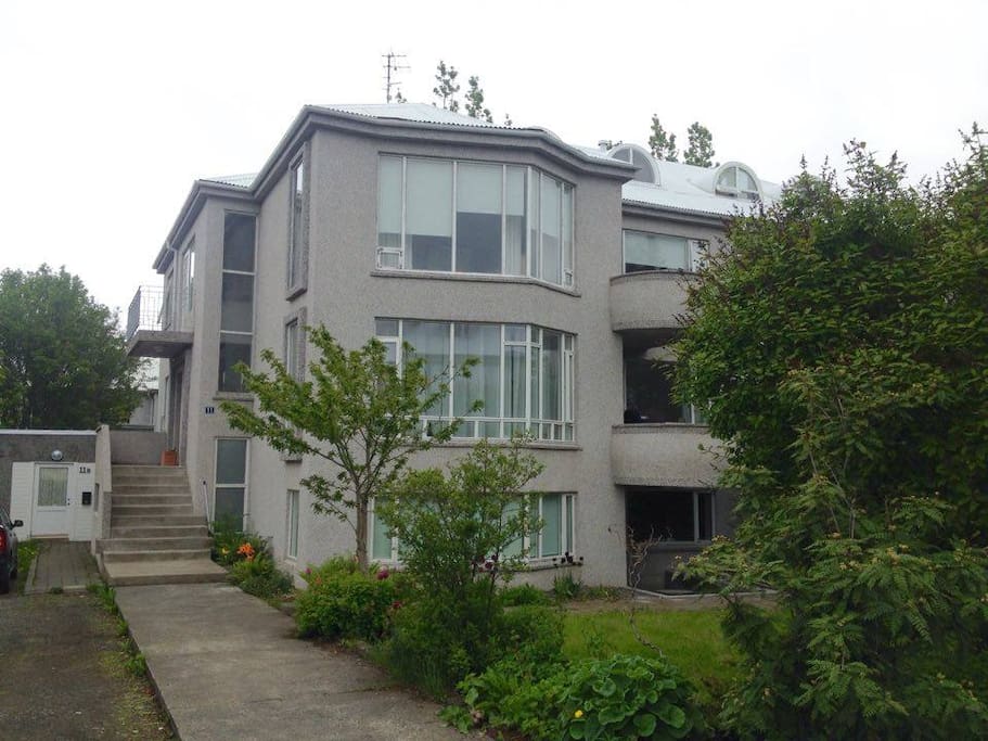 Our house. We live on the top floor, (2nd floor), the apartment is in the attic.