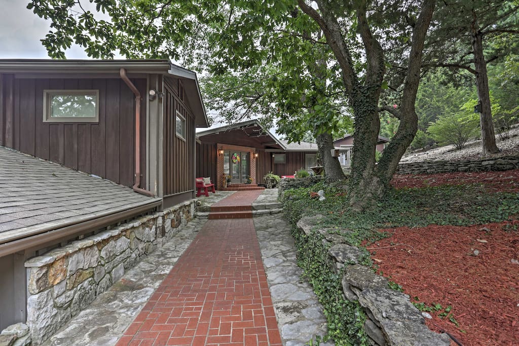 Enjoy the lush foliage surrounding the home.