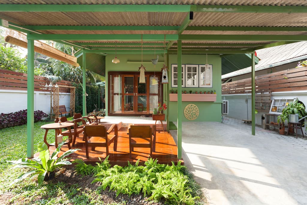 The front terrace