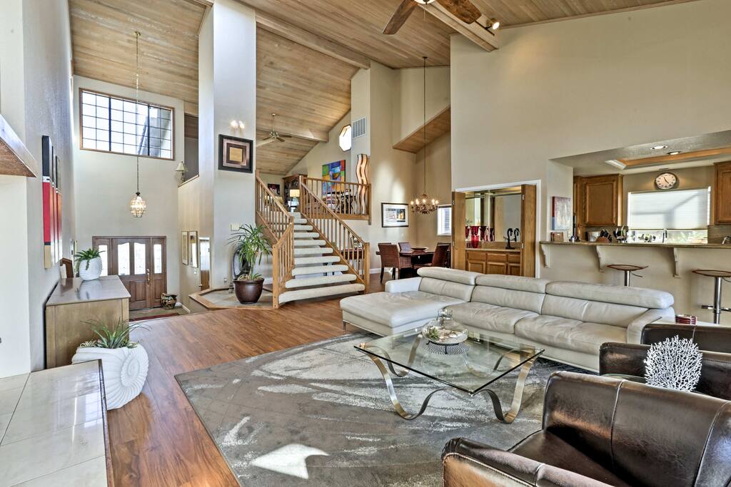 The outstanding home boasts 2,800 square feet of beautifully appointed living space and offers accommodations for up to 8 guests.