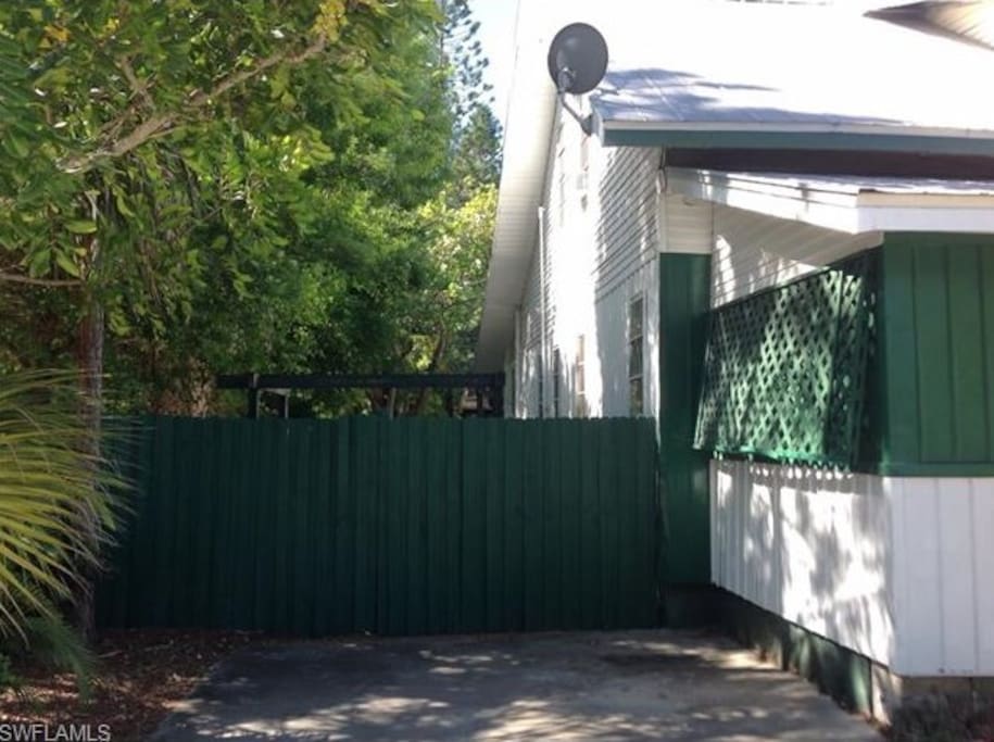 Outside, other side of house