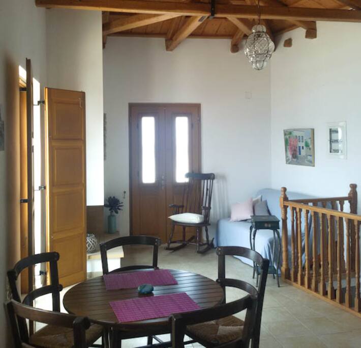 Open living space with sofa bed for 2 children