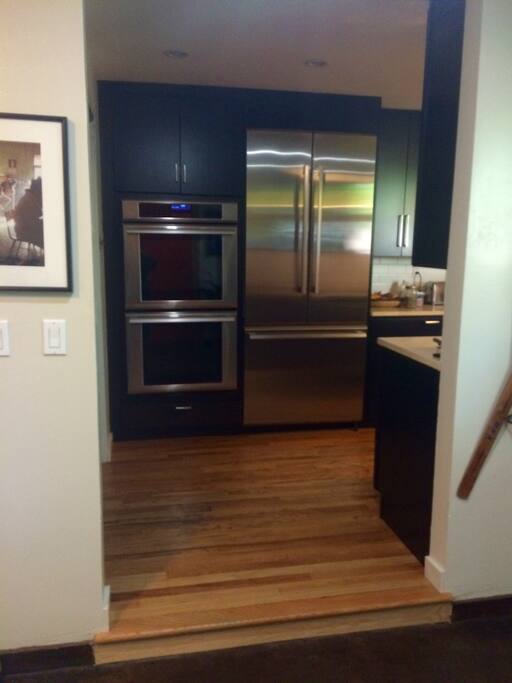 refrigerator and double oven