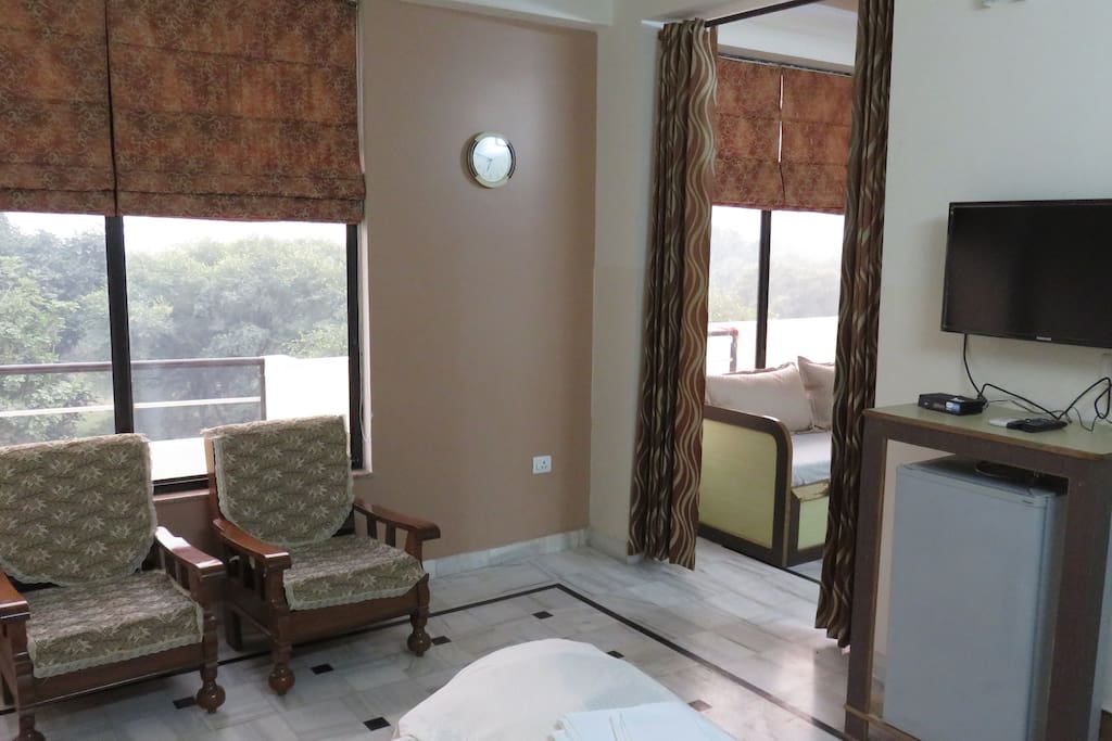 Suite having two double beds