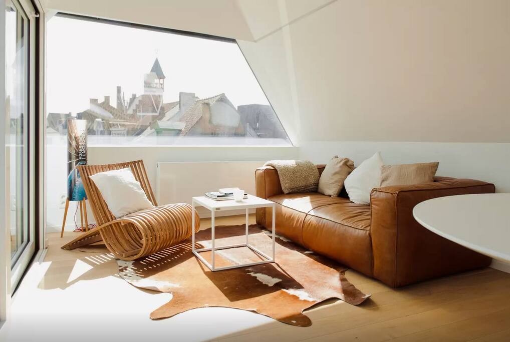 Rooftop terrace in city center