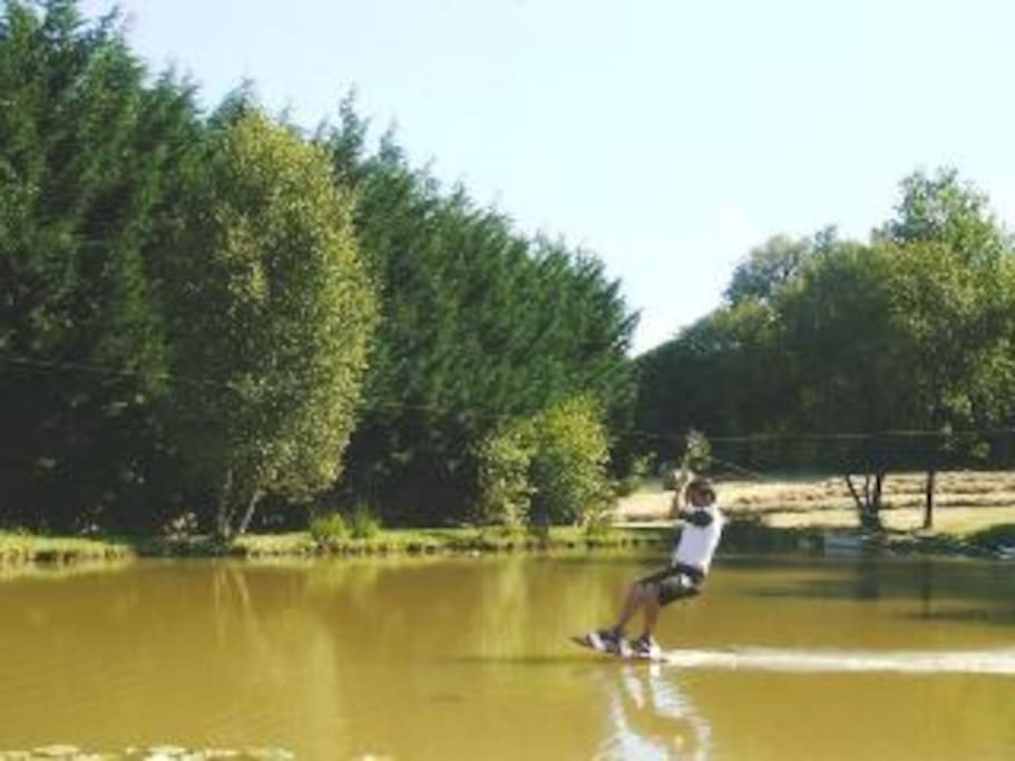 Zip line over the pond