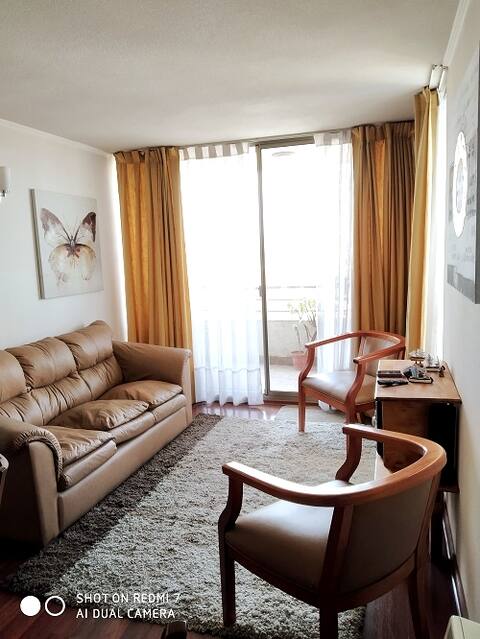 Quiet and bright apartment in Macul/Quilín