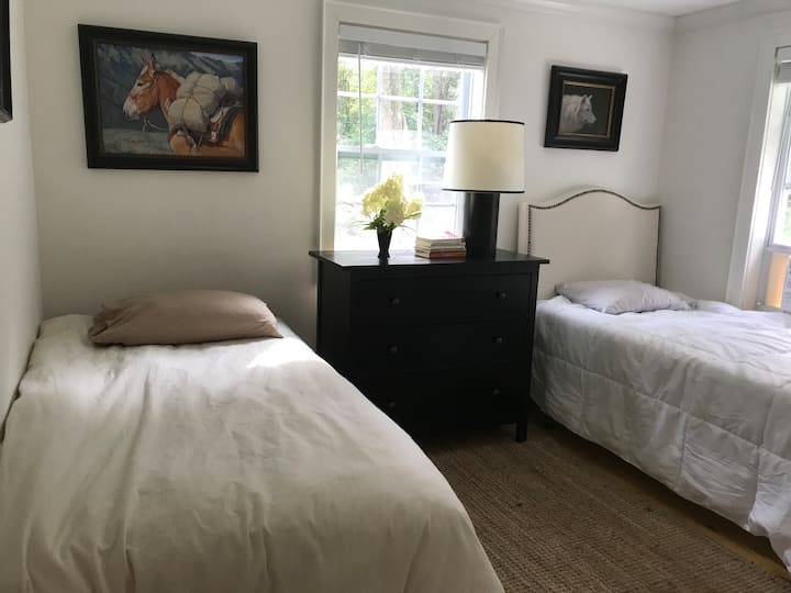 When the second bedroom is set up with two twins.  We can also have 1 single twin or a king size bed in this room.