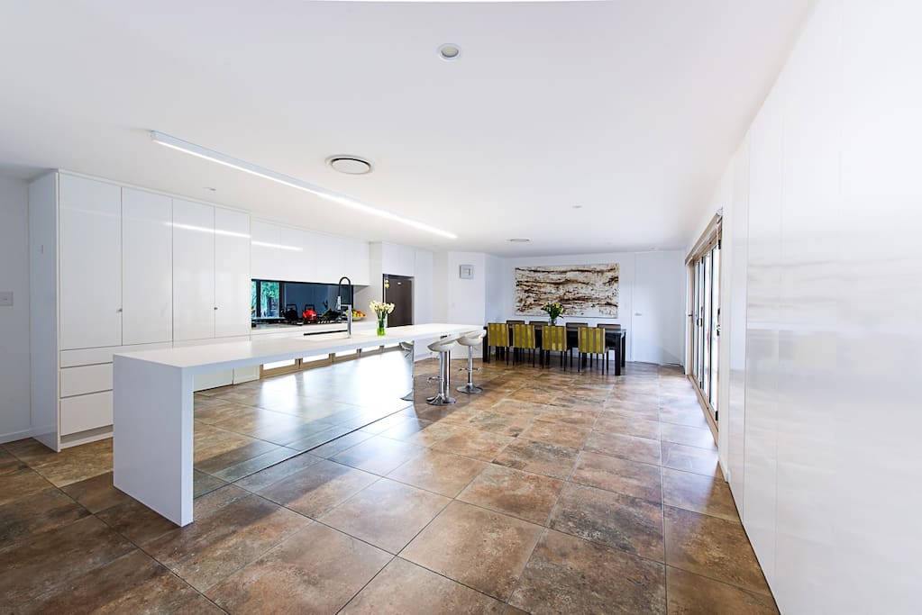 Modern open plan kitchen