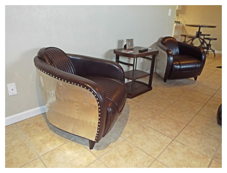 Relax in our aviator chairs.