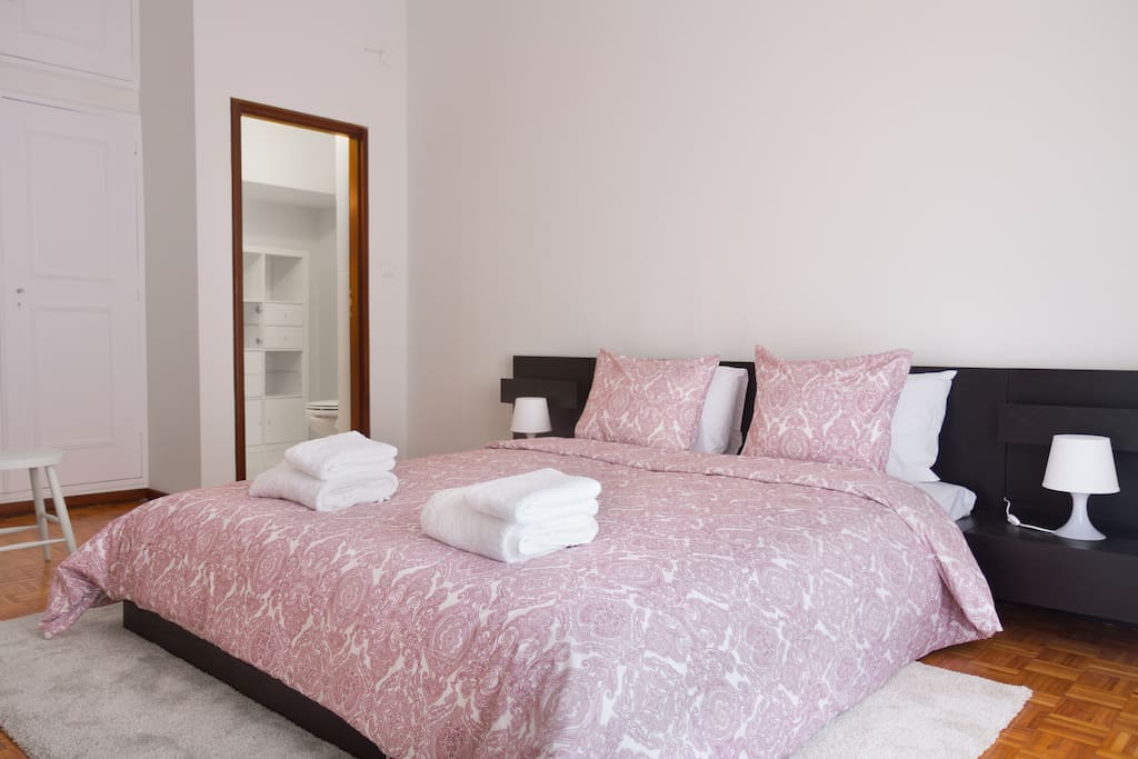 The bedroom has a private bathroom