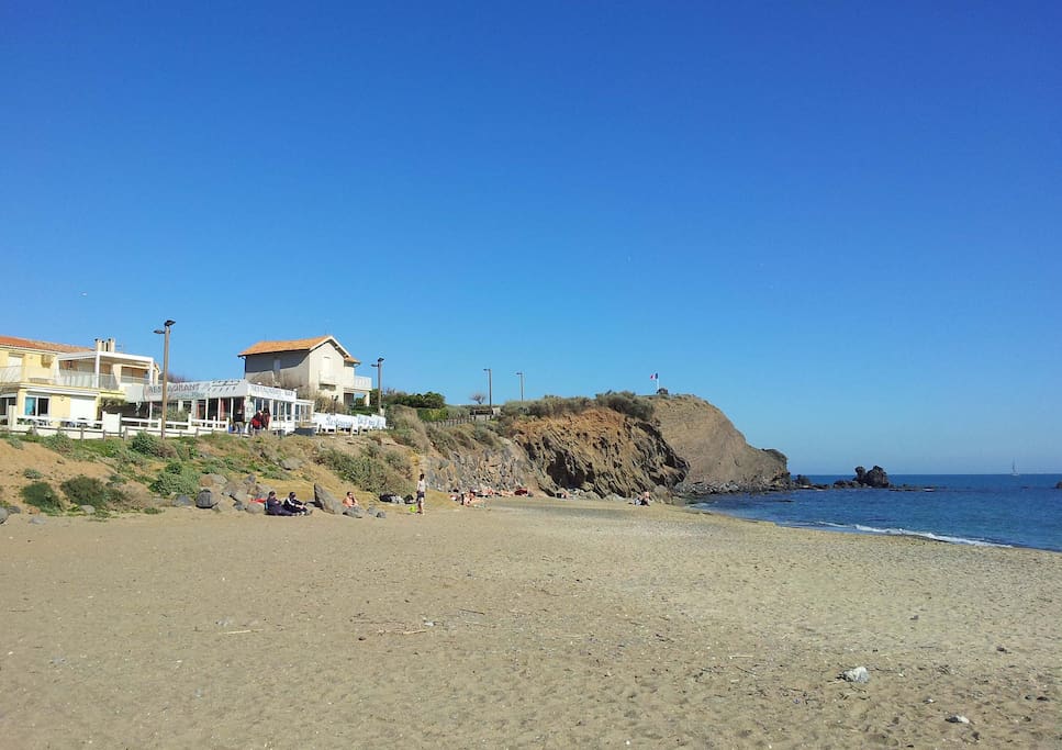 La plage vue de la villa