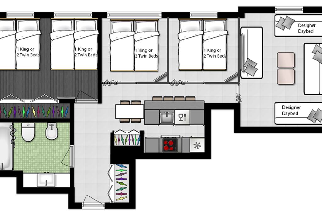 Floorplan Casa Grande unit