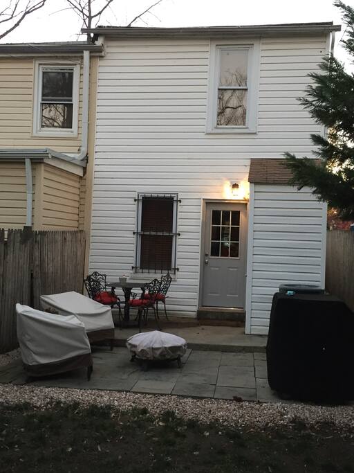 Back patio and BBQ