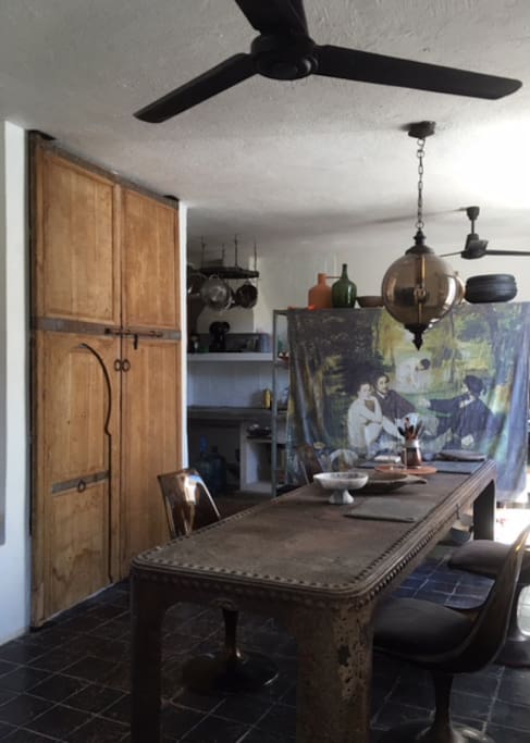 Dining and kitchen