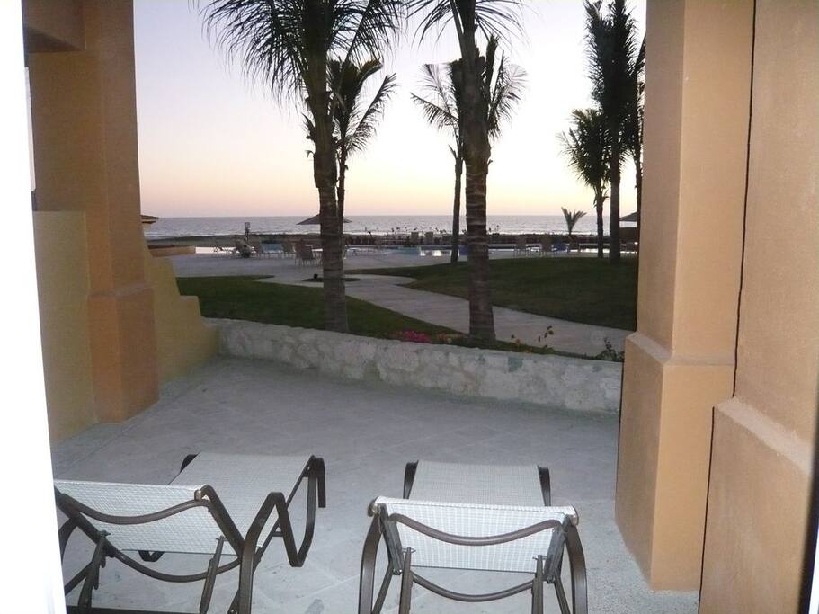 relax on the patio overlooking the pool, of take a few steps to the pool itself