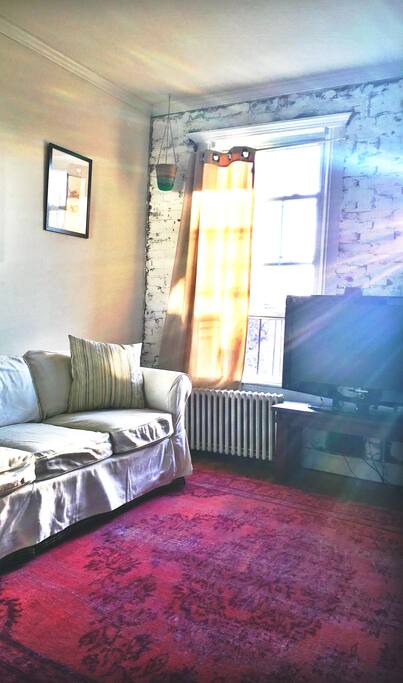 Pull out couch, TV w/ Chromecast